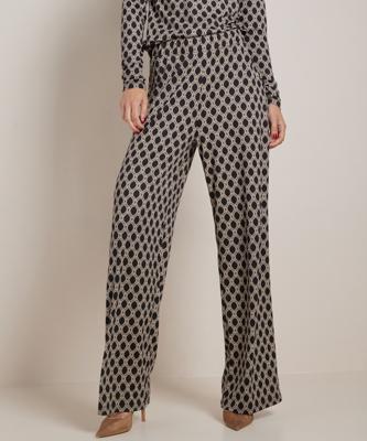 wide fit broek met all-over print
