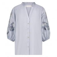 Nukus - Blauw | Dames | Blouse | Blauw | XXL | regular | Kamst mode