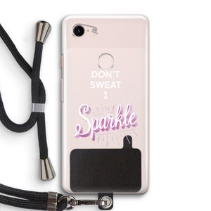Sparkle quote: Pixel 3 Transparant Hoesje met koord