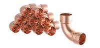 Kirchhoff Koperbocht 90°, blank, 15 mm, 2 sockets, (5002a) (10x) - 989017655