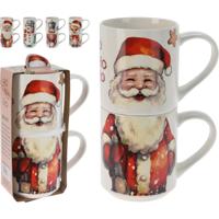 Kerstbeker 2 bekers gestapeld 265ml Kerstbeker 2 bekers gestapeld 265ml