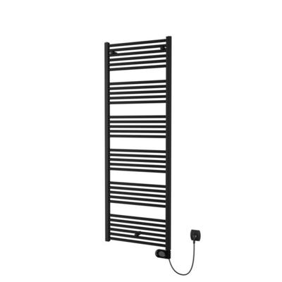 Plieger Elba Electrical Elektrische Designradiator - 170.2x60cm - met thermostaat - 900w - mat zwart 1550004