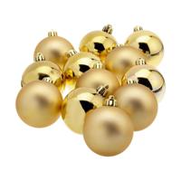 Kerstballen Decoris Gouden Plastic 12 Stuks