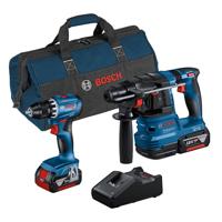 Bosch Professional Accu Combiset GSR 18V-45 + GBH 18V-22 18V 4,0Ah in Tas - 0615A50038