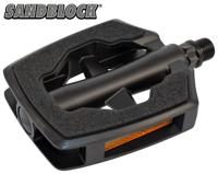 Union pedaal sp-2890 matzwart/zwart sandblock, op kaart.