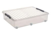 Sunware Q-line rollerbox 60 liter transp/metaal - thumbnail