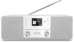 TechniSat DIGITRADIO 370 CD IR Radio DAB+, DAB, VHF (FM), Internet WiFi, Bluetooth, CD, USB, Internetradio Incl. afstandsbediening Wit