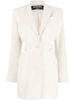Jacquemus robe-blazer à découpes - Blanc
