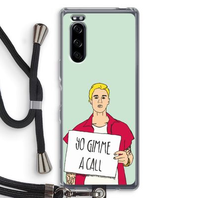 Gimme a call: Sony Xperia 5 Transparant Hoesje met koord