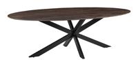 LABEL51 Ovale Eettafel 'James' Mangohout, 240 x 110cm, kleur Espresso