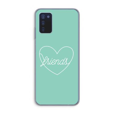 Friends heart pastel: Samsung Galaxy A03s Transparant Hoesje