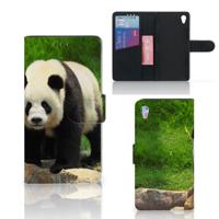 Sony Xperia Z3 | Telefoonhoesje | Met pasjeshouder | Panda