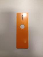 Paskamerschijf geel 40x120 mm NUMMER 1