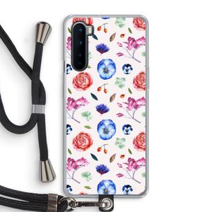 Bloemetjes: OnePlus Nord Transparant Hoesje met koord