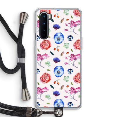 Bloemetjes: OnePlus Nord Transparant Hoesje met koord