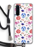 Bloemetjes: OnePlus Nord Transparant Hoesje met koord