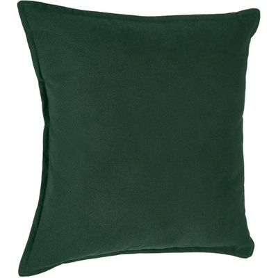 Bank/sierkussens huiskamer Sophia - 45 x 45 cm - donkergroen - polyester - met rits