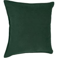 Bank/sierkussens huiskamer Sophia - 45 x 45 cm - donkergroen - polyester - met rits