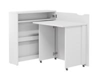 Uitklapbaar bureau CONCEPTION SLIM hoogglans wit rechts