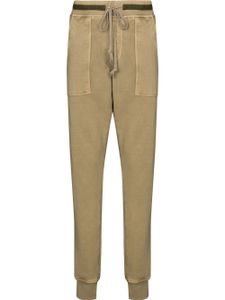 Greg Lauren pantalon de jogging fuselé à lien de resserrage - Vert