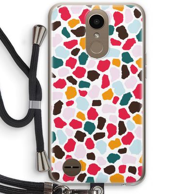 Colored Giraffe: LG K10 (2017) Transparant Hoesje met koord
