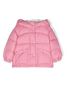 Moncler Enfant doudoune à logo brodé - Rose