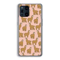 Alpacas: Oppo Find X3 Transparant Hoesje