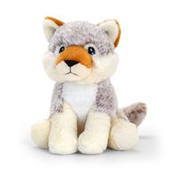 Pluche knuffel dier grijze wolf 25 cm