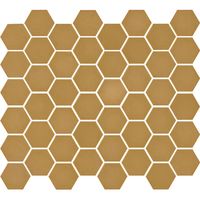 The Mosaic Factory Valencia hexagon glasmozaïek tegels 28x33 mustard mat - thumbnail