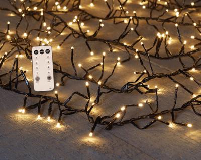 Treeclusterverlichting 768l met afstandsbediening 10m warm wit Anna's Collection - Annas collection