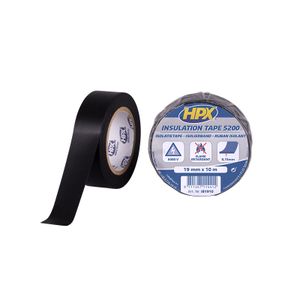 HPX PVC isolatietape | Zwart | 19mm x 10m - IB1910 - IB1910