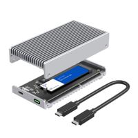 Casecentive M.2 NVMe SSD Enclosure 40Gbps Zilver