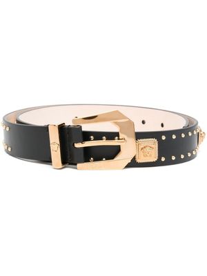 Versace ceinture Medusa Heritage à clous - Noir