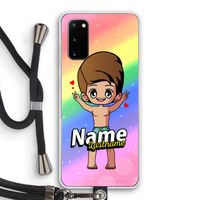 Chibi Maker man: Samsung Galaxy S20 Transparant Hoesje met koord