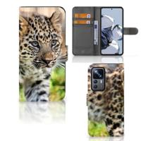 Xiaomi 12T | 12T Pro | Telefoonhoesje | Met pasjeshouder | Baby Luipaard