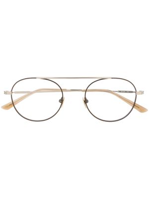 Calvin Klein lunettes de vue à monture aviateur - Métallisé