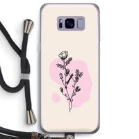 Roses are red: Samsung Galaxy S8 Transparant Hoesje met koord