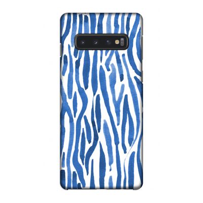 Blauwe nerven: Samsung Galaxy S10 4G Volledig Geprint Hoesje