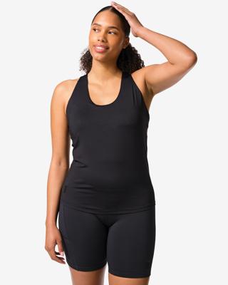 HEMA Damessporttop met ingebouwde bh light support zwart (zwart)