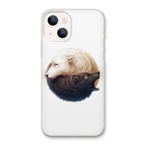 Yin Yang Wolves: iPhone 13 Transparant Hoesje
