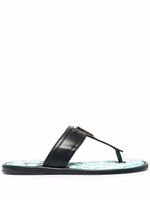 TOM FORD sandales matelassées à plaque logo - Noir