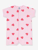 Combishort baby met hartjesprint rozen