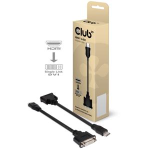 club3D CAC-HMD>DFD HDMI / DVI Adapter [1x HDMI-stekker - 1x DVI-bus 24+5-polig] Zwart 12.00 cm