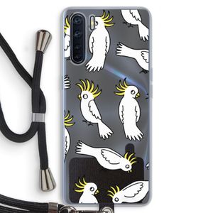 Papegaai: Oppo A91 Transparant Hoesje met koord