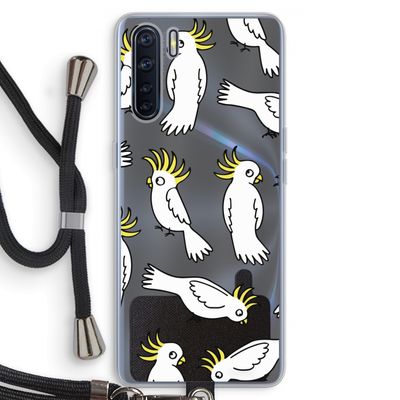 Papegaai: Oppo A91 Transparant Hoesje met koord