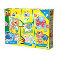 SES my first - 3in1 vingerverven, kleuren, vormen plakken