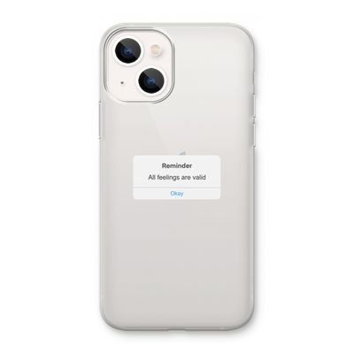 Reminder: iPhone 13 mini Transparant Hoesje