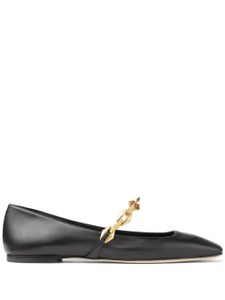 Jimmy Choo ballerines Diamond Tilda en cuir - Noir