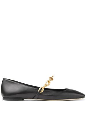 Jimmy Choo ballerines Diamond Tilda en cuir - Noir