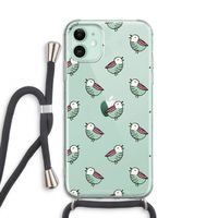 Vogeltjes: iPhone 11 Transparant Hoesje met koord